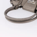 Salvatore Ferragamo Gancini Hand Bag Leather Gold Silver Auth 200055A-7