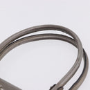 Salvatore Ferragamo Gancini Hand Bag Leather Gold Silver Auth 200055A-8