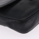 FENDI Shoulder Bag Leather Black Gold Auth 200056-9