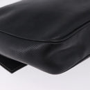 FENDI Shoulder Bag Leather Black Gold Auth 200056-15