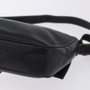 FENDI Shoulder Bag Leather Black Gold Auth 200056-16