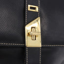 FENDI Shoulder Bag Leather Black Gold Auth 200056-17