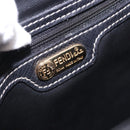 FENDI Shoulder Bag Leather Black Gold Auth 200056-18