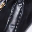 FENDI Shoulder Bag Leather Black Gold Auth 200056-11