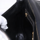 FENDI Shoulder Bag Leather Black Gold Auth 200056-20