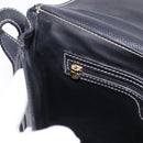 FENDI Shoulder Bag Leather Black Gold Auth 200056-21