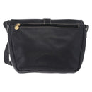 FENDI Shoulder Bag Leather Black Gold Auth 200056-2