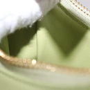 CELINE Hand Pouch Mini Ava Hand Bag Leather Green Gold Auth 200058M-12