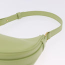 CELINE Hand Pouch Mini Ava Hand Bag Leather Green Gold Auth 200058M-8