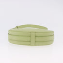 CELINE Hand Pouch Mini Ava Hand Bag Leather Green Gold Auth 200058M-5