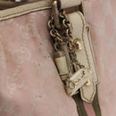GUCCI GG Canvas Sherry Line Tote Bag Pink Gold 137396 Auth 200059-18