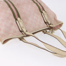 GUCCI GG Canvas Sherry Line Tote Bag Pink Gold 137396 Auth 200059-7