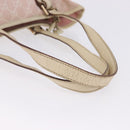 GUCCI GG Canvas Sherry Line Tote Bag Pink Gold 137396 Auth 200059-8