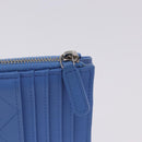 CHANEL Matelasse Fragment Case Wallet Lamb Skin Light Blue CC Auth 200060V-8