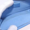CHANEL Matelasse Fragment Case Wallet Lamb Skin Light Blue CC Auth 200060V-9