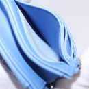 CHANEL Matelasse Fragment Case Wallet Lamb Skin Light Blue CC Auth 200060V-10