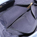 Salvatore Ferragamo Gancini Tote Bag Canvas Navy Gold Auth 200061A-21
