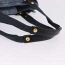 Salvatore Ferragamo Gancini Tote Bag Canvas Navy Gold Auth 200061A-7
