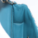 CHANEL Mini Matelasse 20 Chain Shoulder Bag tweed Green Gold CC Auth 200062SM-23