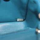 CHANEL Mini Matelasse 20 Chain Shoulder Bag tweed Green Gold CC Auth 200062SM-10