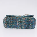 CHANEL Mini Matelasse 20 Chain Shoulder Bag tweed Green Gold CC Auth 200062SM-5