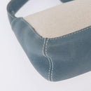 LOEWE Shoulder Bag Canvas Silver Beige Auth 200063A-15