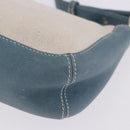 LOEWE Shoulder Bag Canvas Silver Beige Auth 200063A-16