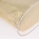 Salvatore Ferragamo Gancini Hand Bag plastic Clear Gold Auth 200065V-13