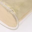 Salvatore Ferragamo Gancini Hand Bag plastic Clear Gold Auth 200065V-14