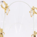 Salvatore Ferragamo Gancini Hand Bag plastic Clear Gold Auth 200065V-22