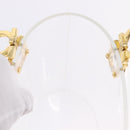 Salvatore Ferragamo Gancini Hand Bag plastic Clear Gold Auth 200065V-23