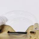 Salvatore Ferragamo Gancini Hand Bag plastic Clear Gold Auth 200065V-8