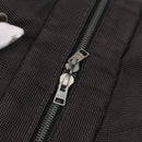 HERMES Her Line MM Hand Bag Canvas Gray Silver Auth 200067-15