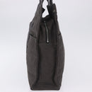 HERMES Her Line MM Hand Bag Canvas Gray Silver Auth 200067-5