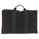HERMES Fourre Tout Porte Documents Business Bag Canvas Gray Auth 200068A-2