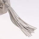 CHANEL Hand Bag Leather White Silver CC Auth 200073V-14