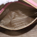 PRADA Hand Bag Jacquard 2way Beige Gold Auth 200074V-27