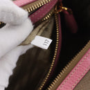 PRADA Hand Bag Jacquard 2way Beige Gold Auth 200074V-10