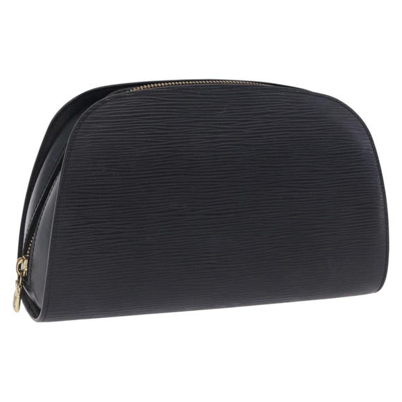 LOUIS VUITTON Epi Dauphine GM Cosmetic Pouch Black M48432 LV Auth 200075