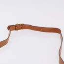 CELINE Macadam Canvas Circle Shoulder Bag PVC Leather Brown Gold Auth 200078A-8
