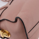 Miu Miu Hand Bag Leather 2way Pink Gold Auth 200079V-18