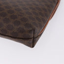 CELINE Macadam Canvas Horse Carriage Bag PVC Leather Brown Gold Auth 200080-18