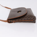 CELINE Macadam Canvas Horse Carriage Bag PVC Leather Brown Gold Auth 200080-4