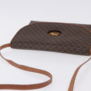 CELINE Macadam Canvas Horse Carriage Bag PVC Leather Brown Gold Auth 200080-6