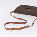 CELINE Macadam Canvas Horse Carriage Bag PVC Leather Brown Gold Auth 200080-7