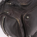 Chloe Chain Hand Bag Leather Gray Silver Auth 200082A-9
