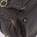 Chloe Chain Hand Bag Leather Gray Silver Auth 200082A-15