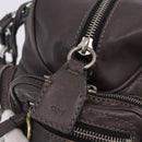 Chloe Chain Hand Bag Leather Gray Silver Auth 200082A-10