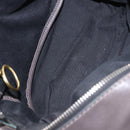 Chloe Chain Hand Bag Leather Gray Silver Auth 200082A-11