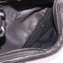 Chloe Chain Hand Bag Leather Gray Silver Auth 200082A-22